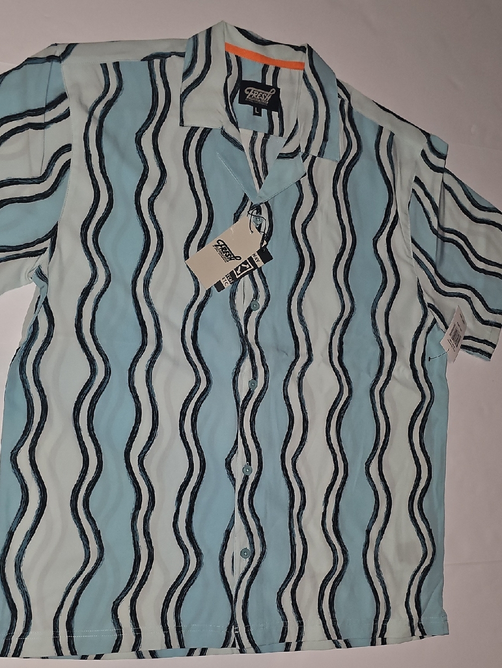 Fresh Prints of Bel-Air Button Shirt Sz L Retro 80'S NEW
